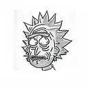 rick and morty  tattoo design idea