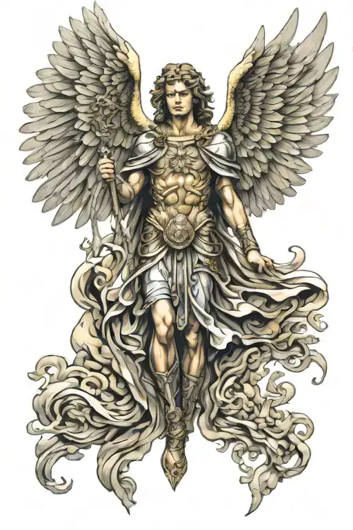 st Michael archangel tattoo design idea
