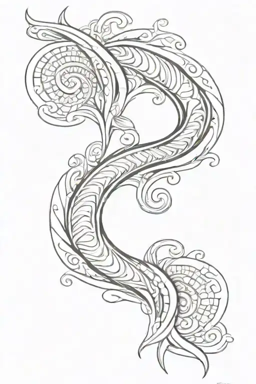 polynesian swirl rib tattoo tattoo design idea