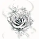 black frozen clock with two roses at it sides, with a little ice on color tattoo design idea