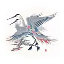 Crane  tattoo design idea