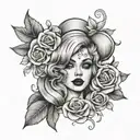 sissy  slut tattoo design idea