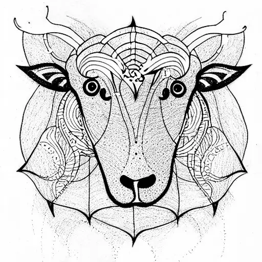 Black sheep tattoo design idea