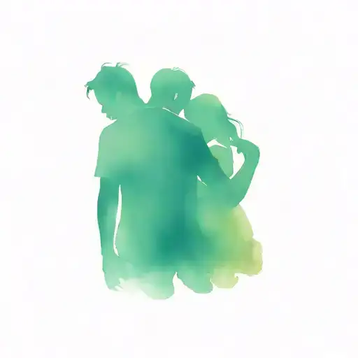 Dad and Daughter tattoo design idea