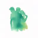 Dad and Daughter tattoo design idea