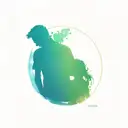 Dad and Daughter tattoo design idea