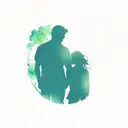 Dad and Daughter tattoo design idea