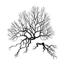 mangrove and oak tree tattoo design idea