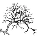 mangrove and oak tree tattoo design idea