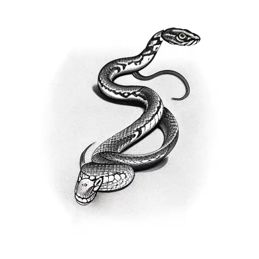 snake and dagger tattoo design idea
