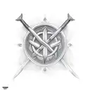 Ukrainian trident tattoo design idea