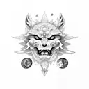 sun ,moon ,clashing, emotional tattoo design idea