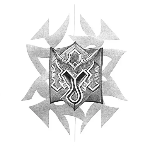 crossed hammers tattoo design idea