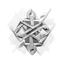 crossed hammers tattoo design idea