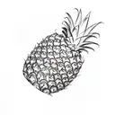 Pineapple tattoo design idea