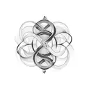 The words "I'll be loving you" bent into an infinity symbol tattoo design idea