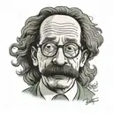 black ned flanders tattoo design idea