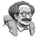 black ned flanders tattoo design idea