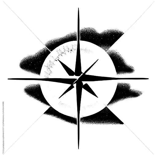 Voyage travel world compass  tattoo design idea