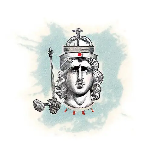 Alexander the Great angry tattoo design idea