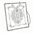 light switch with cute vintage panel  tattoo design idea