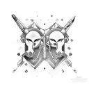 Gemini tattoo design idea