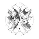 Gemini tattoo design idea