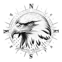 Eagle scout 12 point compass  with banner nec timeo nec sperno tattoo design idea