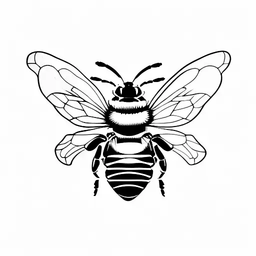 Ghost Bee tattoo design idea