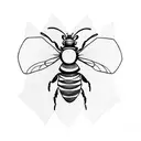 Ghost Bee tattoo design idea