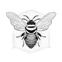 Ghost Bee tattoo design idea