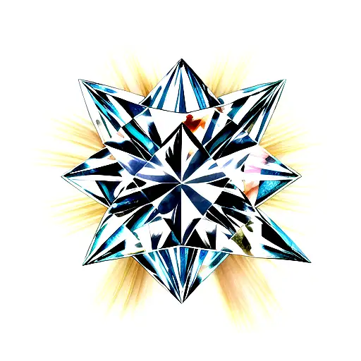 Diamond tattoo design idea