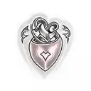 dagger through a heart tattoo design idea