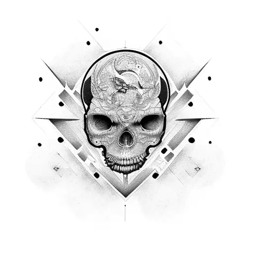 Y2K Scull tattoo design idea