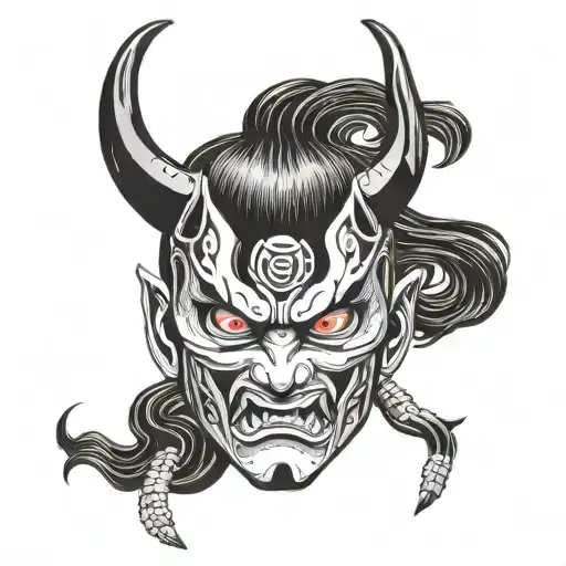 hania susanoo oni mask itachi uchiha tattoo design idea