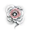 red lips tattoo design idea