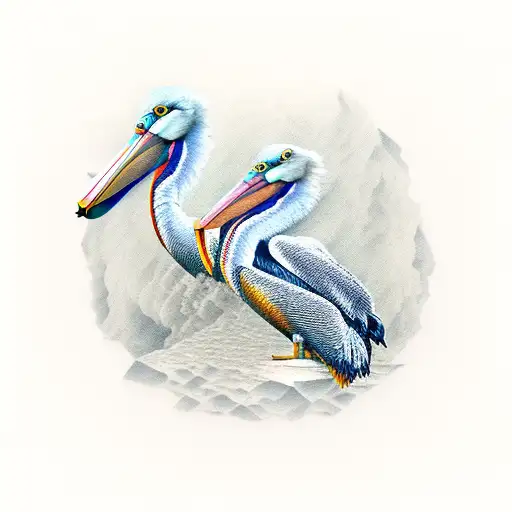 pelican tattoo design idea