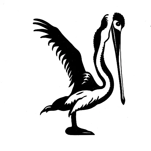 pelican tattoo design idea