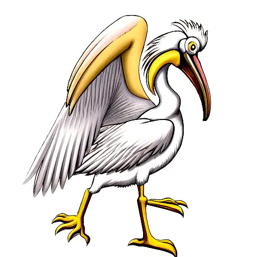 pelican tattoo design idea