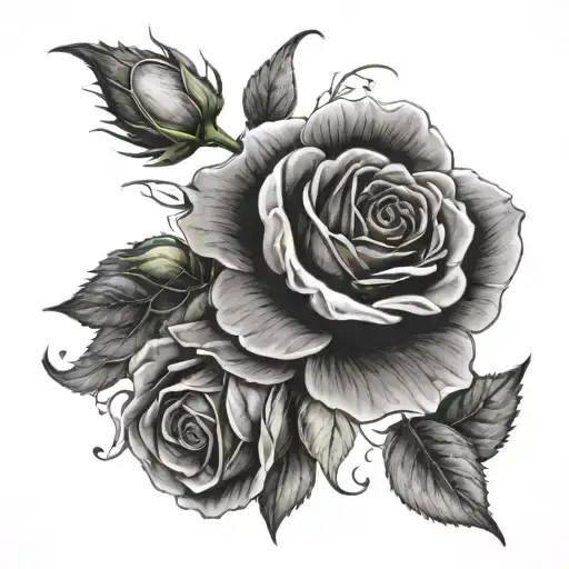 I want the miraculous medal surrounded by roses in my upper right arm tattoo design idea