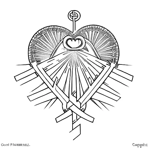 1 Corinthians 13-4 in a heart  tattoo design idea