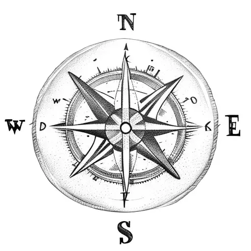 Travel tattoo including compass , sea , mountains , anchor , boat , backpack , plane , trees , sun  tattoo design idea