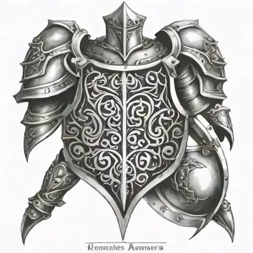 Knights Armor Chest tattoo design idea