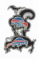Buffalo Bills logos intertwined tattoo design idea