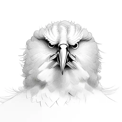 big bird, hot dogs tattoo design idea