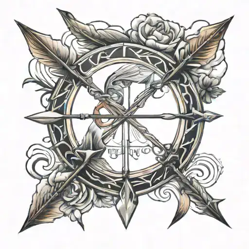 Bow and Arrow tattoo design idea