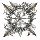 Bow and Arrow tattoo design idea