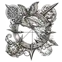 Bow and Arrow tattoo design idea