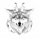viking with a wolf skin on top of his head tattoo design idea