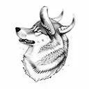 viking with a wolf skin on top of his head tattoo design idea